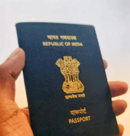 blue colour indian passport